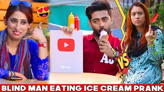 Blind Man Eating Ice Cream Prank on Cute Girls || BY AJ-AHSAN ||