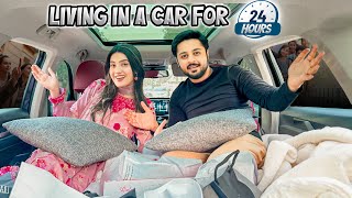 LIVING IN A CAR FOR 24 HOURS CHALLENGE 🚗😱