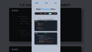 ✨ Magic Menu with Spellbinding Transitions | MZCode01 #css #shorts #cssmenubar #cssnavigationbar