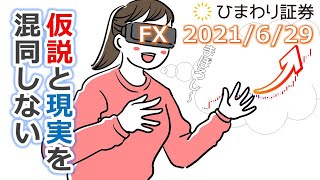 FX【ドル円予想】自分の相場観に陶酔せずに常に逆に動いたことを想定しておく【ローソク足トレード手法】2021年6月29日