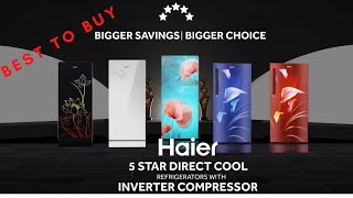 Haier 195 L 4 Star Direct Cool Single Door Refrigerator (HED- 20CFDS, Brushline Silver)