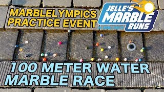 100 Meter Water Marble Race with MarbleLympics Marbles