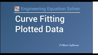 Curve Fitting Plotted Data