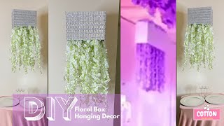 Dollar Tree Hanging Centerpiece | Elegant Wedding Floral Box Hanging Decor