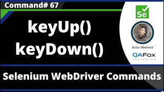 keyDown() and keyUp() Commands - Selenium WebDriver