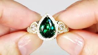 Russian Emerald Ring at 2.21 carats by Kat Florence KF07774