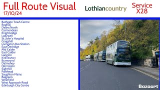 Lothian Country Service X28 Bathgate to Edinburgh • Gemini 1F 845 MXZ1755 • FRV 17/10/24