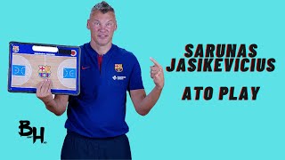 Sarunas Jasikevicius — Barcelona — ATO Play against Fenerbahce: Pindown | Rip Lob