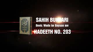 Sahih Bukhari Hadeeth No. 203 | Hadeeth e Nabawi in Urdu | Book Wudu ke Bayaan me | HD |