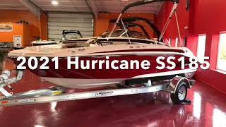 2021 Hurricane SunDeck Sport 185 in Radical Red Virtual Walkthrough