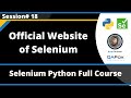 Official Website of Selenium - Selenium.Dev (Selenium Python - Session 18)