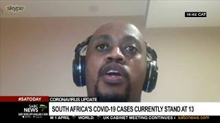 Coronavirus | COVID-19 cases in SA currently at 13