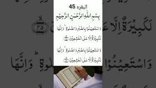holy Qur'an part 1# Al Baqarah 45#arabic # recitation #youtubeshorts