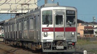 東武10000系ﾜﾝﾏﾝ改造車.11201Fﾜﾝﾏﾝ西小泉行き＆東武8000系8564Fﾜﾝﾏﾝ館林行き本中野上下交換シーン、カットあり！