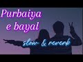 purbaiya e bayal slow and reverb tharu new song