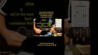 COLLIDE BY:HOWIE DAY EASY GUITAR TUTORIAL #howieday #easyguitartutorial #collide #shorts#shortcover