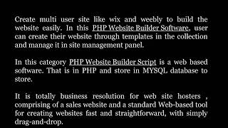 PHP Website Builder Script, PHP Website Builder Software, Website Builder Script, Website Builder