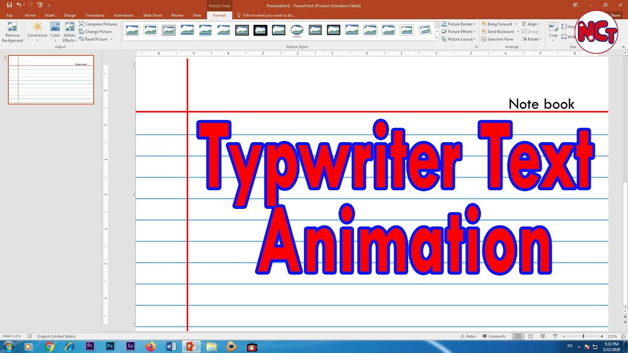 Typewriter Text Animation In Powerpoint Youtube