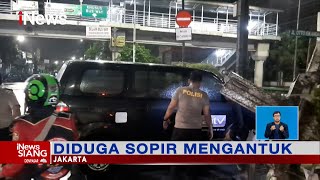 Diduga Pengemudi Mengantuk, Mobil Terguling di Otista Raya, Jakarta #iNewsSiang 13/04