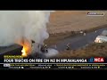 Four trucks on fire on N2 in Mpumalanga