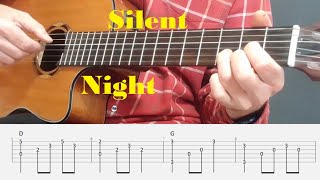 Silent Night - Fingerstyle Guitar Tutorial with tabs and chords