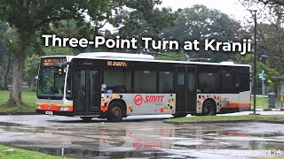 Buses Performing a Three-Point Turn in Kranji, Singapore 2024