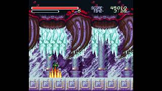 Gameplay snippet : Majyūō: King of demons : Stage 5 : SNES