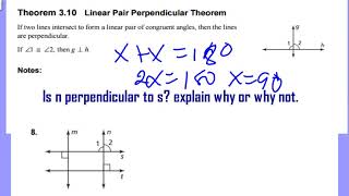 Linear Pair Perpendicular Theorem 3 4