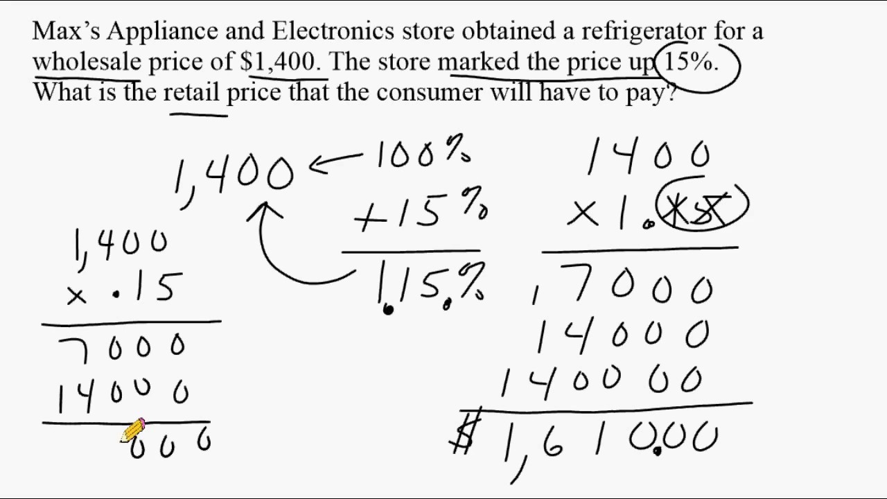 Solve Percent Increase Word Problems - YouTube