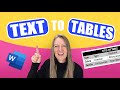 Convert Text to Tables in Word | EASY TUTORIAL