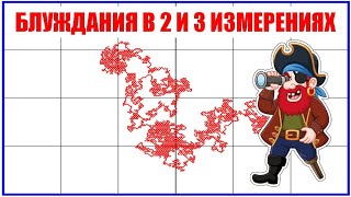 Блуждания в 2 и 3 измерениях