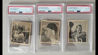 CardKast Mailday Episode 51 Did PSA Correct their mistakes / errors? 1948 Bowman Yogi Berra Spahn +