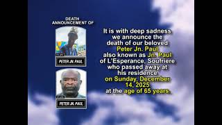 Peter Jn. Paul ~ Short Obituary