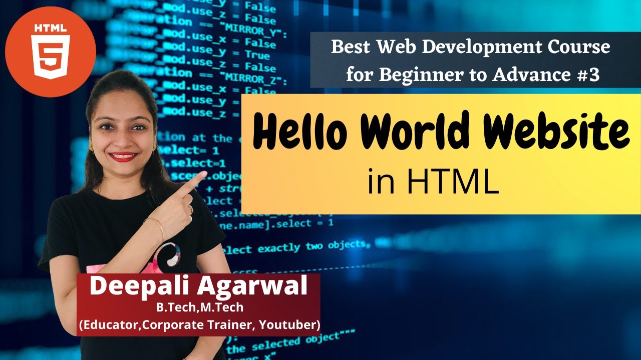 Hello World Program In Html Installation Of Vs Code Html Tutorial