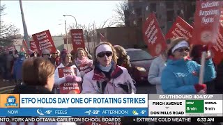 ETFO holds Day 1 of rotating strikes