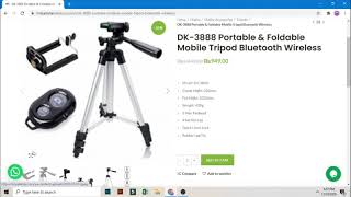 DK-3888 Portable \u0026 Foldable Mobile Tripod Bluetooth Wireless l Best Tripod For Youtubers