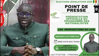 Direct : Election Législative: Point de Presse de Tahirou Sarr