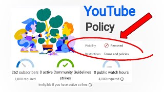 visibility removed youtube| youtube auto delete video| terms and policies of youtube