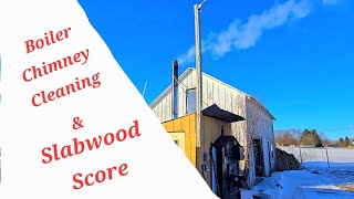 Cleaning Boiler Chimney & Slabwood Score