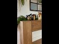 modern rustic console table soft brown