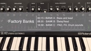 Roland SE-02 factory sounds demo