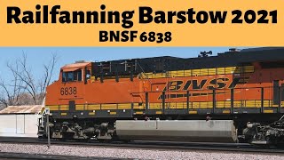 BNSF 6838 Westbound Intermodal Train Needles Sub Daggett, Ca.