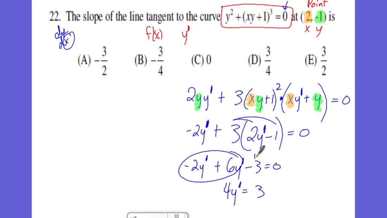 AP Calc AB | 1st Semester Final Review - Part 1 - Q22 - YouTube