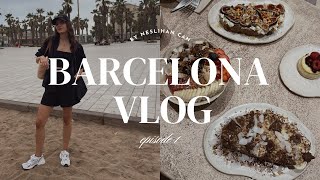 BARCELONA TRAVEL VLOG | beach \u0026 luxury shopping day, Moco Museum