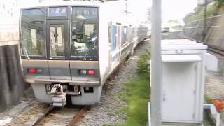 JR学研都市線　寝屋川公園駅1番ホームから207系普通が発車