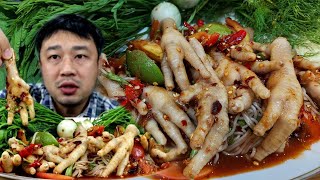 ตำซั่วตีนไก่ เผ็ดๆแซ่บๆ ผักเต็มถาด-10/6/2020-