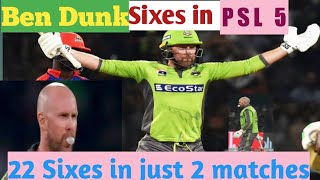 Ben Dunk Sixes in just two matches in PSL 2020