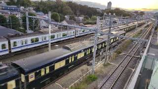 東急東横線5050系4000番台4005編成各停湘南台行きと相鉄8000系8709編成回送