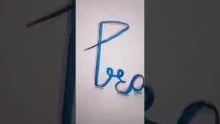 Name -prachiti  . stylish handwriting ..  #shravani art #calligraphyart  #song ..... 💙💝