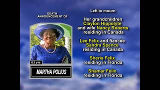 Martha Polius ~ Long Obituary